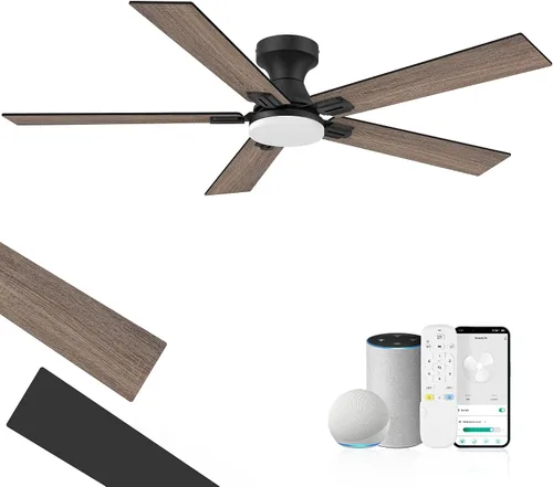 Vista 19 de Ventiladores de techo de 42 pulgadas con luces, ventilador de techo inteligente con luz y control remoto, Alexa, APP, ventiladores de techo