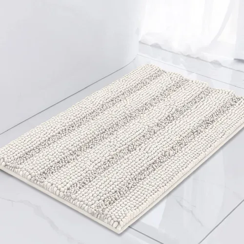 Vista 92 de Turquoize Alfombra de baño de chenilla de lujo para baño, extra absorbente, alfombra de ducha de microfibra antideslizante para baño, alfombra Aqua