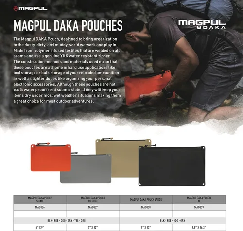 Vista 6 de Magpul DAKA - Bolsa con cremallera para equipo y herramientas tácticas