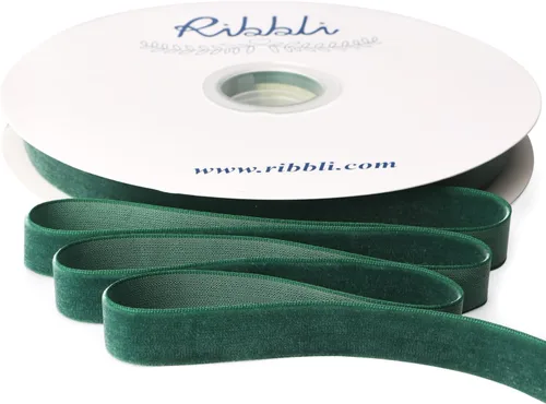 Vista 23 de Ribbli - Cinta de terciopelo negro de 1 pulgada, carrete continuo de 25 yardas, cinta de Navidad negra para envoltorios de regalos, manualidades