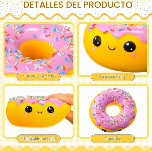 Vista 3 de Zhanmai 8 piezas de juguetes de crecimiento lento de espuma de comida, juguetes antiestrés en forma de perro caliente, pastel, pan, s'more, pizza