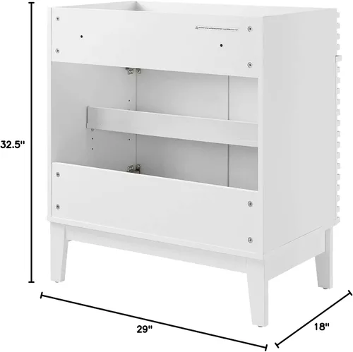 Vista 80 de Modway Render 23.5" tocador de baño en nogal (lavabo no incluido)