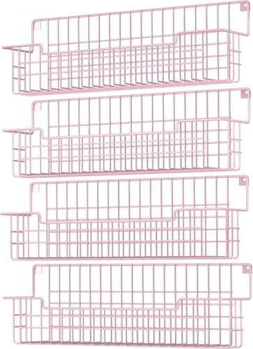 Vista 11 de Soporte de pared para especias, organizador de especias para gabinete y puerta de despensa, juego de 4 estantes colgantes para especias que ahorran