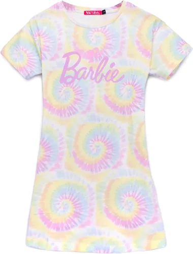 Vista 2 de Barbie Vestido para niñas, paquete de 2 unidades, color morado, teñido anudado, espalda abierta, traje de verano, Púrpura