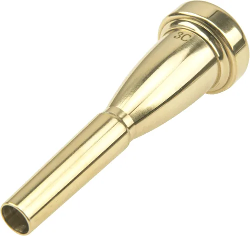Vista 4 de Boquilla de trompeta chapada en oro de metal compatible con piezas de accesorios de trompeta (3C)
