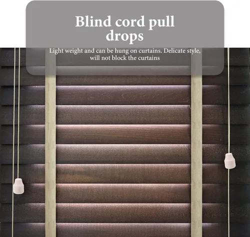 Vista 5 de Angoily Persianas para ventana, 6 unidades, pomos de cordón de plástico, para colgar cuentas, tirones de extremo para cortina del hogar, con cordón