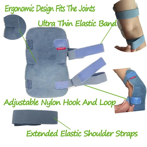 Vista 6 de Vogana Protectores de Lujo Ajustables con Almohadón para Úlceras por Presión, Recuperación Quirúrgica, para Ancianos Postrados en Cama, Azul Claro
