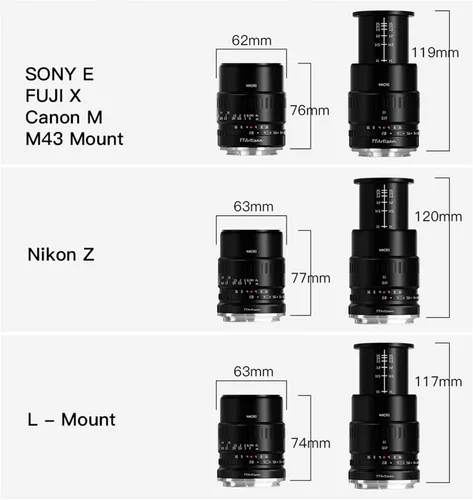 Vista 6 de TTArtisan Lente Macro APS-C de 1.575 in F/2.8 MFT M43 Montaje EPM1 EPM2 EPL1 EPL9 E-P6 E-M1 E-M5 E-M10II E-M10II E-M10IIII Pen-F G1 G7 G85 GF1 GF2