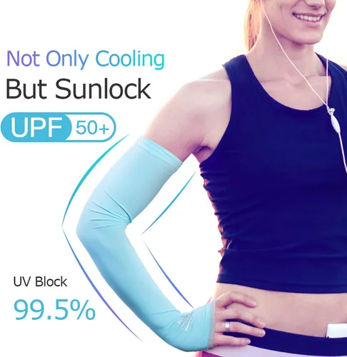 Vista 5 de AONIJIE Unisex Arm Sleeves Sun Protection UV Protection Sleeves