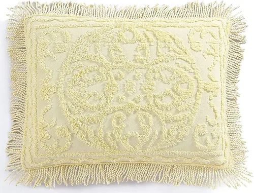 Vista 24 de Beatrice Home Fashions Medallón de chenilla, funda estándar, azul