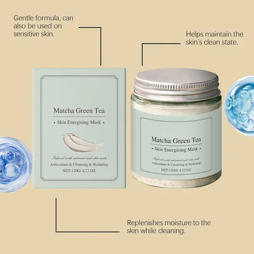 Vista 2 de Máscara de arcilla de árbol de té, limpieza e hidratación profunda de poros, removedor de puntos negros, exfoliante suave para pieles sensibles
