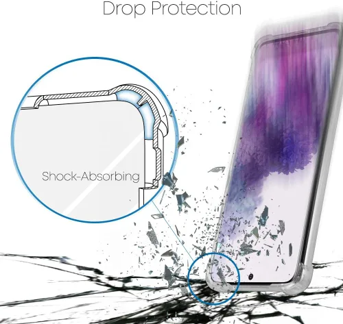 Vista 5 de GOOSPERY Funda para Galaxy S20, cubierta protectora transparente con esquinas reforzadas, funda híbrida delgada a prueba de golpes para Samsung