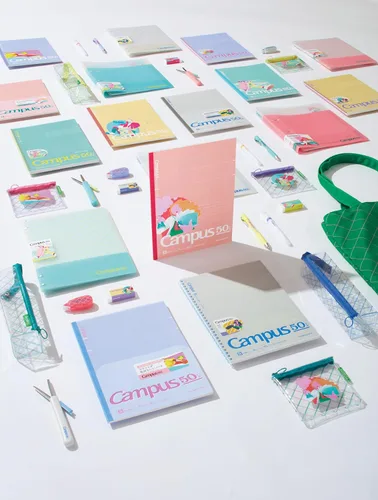 Vista 8 de KOKUYO Cuadernos de composición, paquete de 5 cuadernos Campus Semi-B5 Comp con punto A a rayas de 0.276 in, 30 hojas, cuaderno rayado escolar