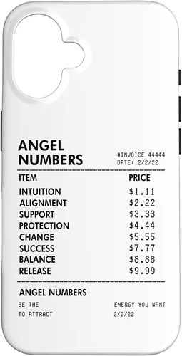 Vista 32 de Angel Numbers Receipt 111 222 333 444 - Funda de numerología espiritual para iPhone 17