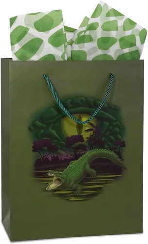 Vista 16 de DolliBu Alien - Bolsa de regalo grande con papel de seda y asas, 13 pulgadas