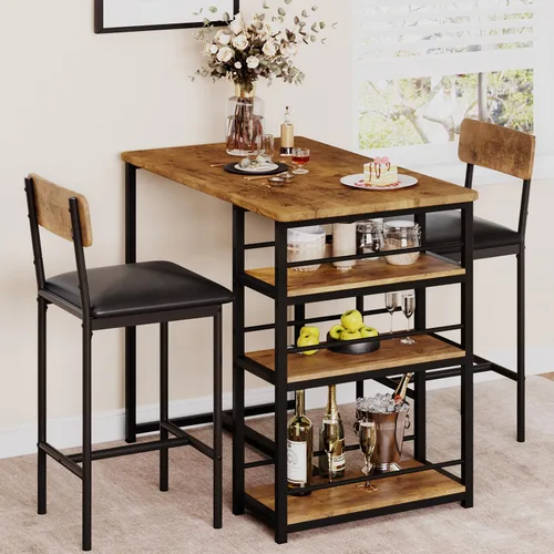 Vista 10 de IDEALHOUSE IDDIINGTABLESET-ZDYJ-23071703, Mármol Gris y Oro Blanco