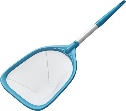 Vista 8 de Red profesional de desnatador de piscina de 6 pies con 6 postes de aluminio, malla fina para eliminación rápida de desechos, redes de piscina