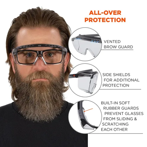 Vista 3 de Ergodyne Skullerz OSMIN OTG - Lentes de seguridad, antiniebla, antiarañazos