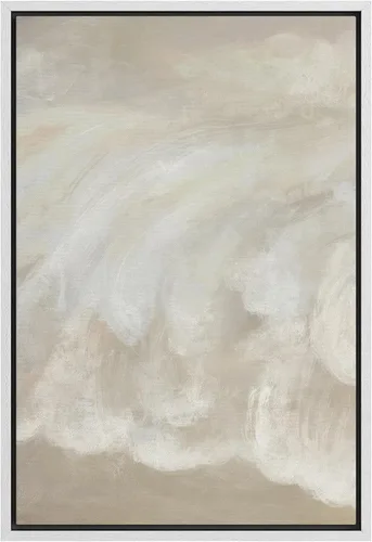 Vista 9 de SIGNFORD Lienzo enmarcado para pared, acuarela pastel, rosa, puesta de sol, nube, naturaleza, ilustraciones de área silvestre, arte moderno