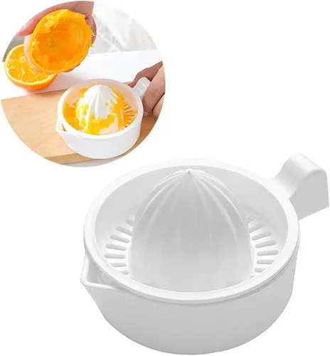 Vista 2 de Exprimidor manual de cítricos de doble capa de plástico Exprimidor de fruta de limón naranja Extractor de exprimidores