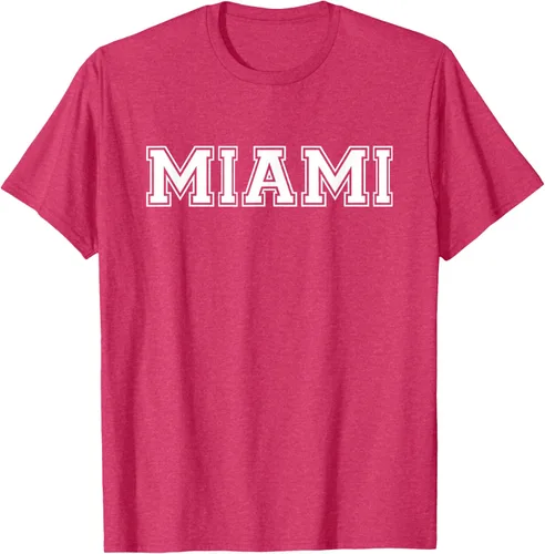 Vista 24 de Camiseta de regalo deportiva estilo universitario Miami Florida, Negro, S