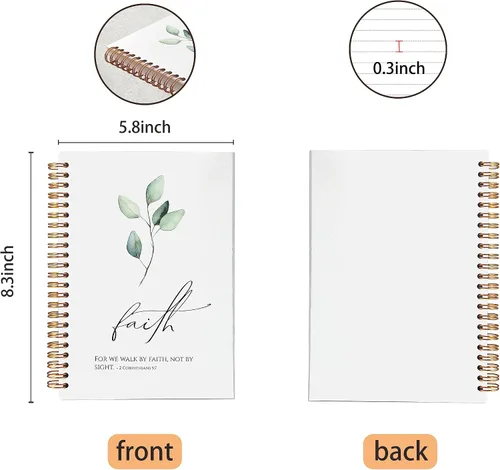 Vista 5 de VNWEK Versículo de la Biblia 2 Corintios 5:7 Para mí caminar por fe no por vista Cuaderno Espiral 14 X 21 Cm, Cuaderno Espiral de Tapa Dura