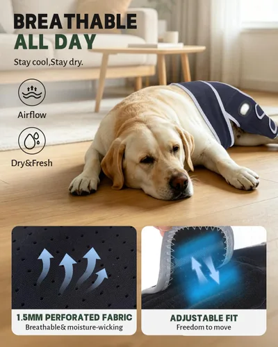 Vista 7 de Dog Knee Brace for Torn Acl Hind Leg, Relieves Ligament Injury and Joint Pain, Adjustable Leg Support Bracket for Warmth and Support, Universal Dog