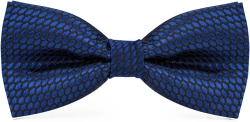 Vista 4 de Hi-Tie Juego de alfileres de solapa de pajarita preatados sólidosde cristal para hombre, pajarita ajustable para boda, baile de graduación, esmoquin
