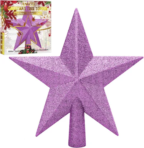 Vista 8 de Aneco Mini adorno para árbol de Navidad con purpurina a prueba de roturas, decoración de árbol de Navidad para adorno de vacaciones o decoración