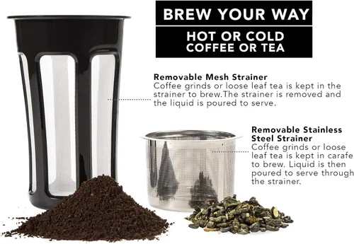Vista 6 de Hastings Collective Jarra térmica de café de 50 onzas – Jarra grande aislada de acero inoxidable – 1.5 litros de doble pared al vacío termo