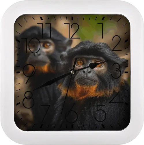Vista 19 de 10" Square Modern Wall Clock,American Flag Skull Print Kitchen Clocks Wall Battery Operated,Silent Non Ticking Unique Funny Cute Wall Clock for