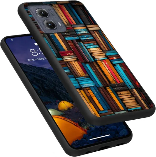 Vista 235 de Funda para Motorola Moto G Play 4G 2024, delgada y ligera, de silicona de TPU suave, color negro, ultrafina, para Motorola Moto G Play 4G 2024, Art