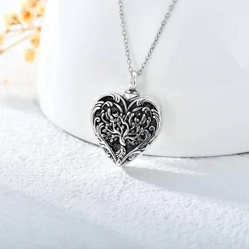 Vista 2 de SOULMEET Cremation Jewelry for Ashes, Sterling Silver Urn Necklace for Ashes Women Men, Cherish Memories Cremation Jewelry to Keep Someone Near to