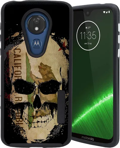 Vista 8 de CasesOnDeck - Carcasa compatible con Motorola Moto E5 Plus y Moto E5 Supra[Grip Tactical] de dos piezas con carcasa rígida y piel flexible