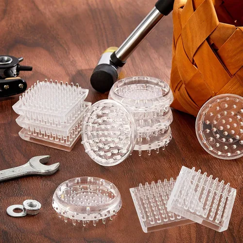 Vista 6 de Queekay 8 protectores de alfombras, copas con púas para patas de muebles