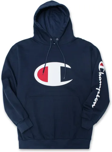 Vista 8 de Champion Sudadera con capucha para hombres grandes y altos, sudadera de forro polar de gran tamaño Negro