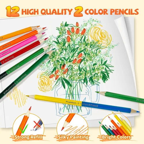 Vista 6 de Cokiki Kit de arte de 184 piezas para niños de 6 a 12 años, juego de dibujo definitivo con pasteles al óleo, crayones, pasteles de acuarela y bloc