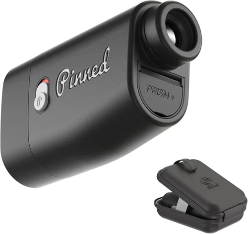 Vista 12 de Pinned Prism Slope Golf Rangefinder - Golf Distance Rangefinder with Slope - USB Rechargeable, Pinned Locked Vibration Laser Range Finder - Range