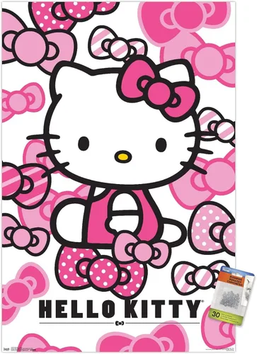 Vista 7 de Trends International Hello Kitty - Póster de pared con lazos y alfileres, 14.725 x 22.375 pulgadas 2-Paquete de póster y pin de empuje