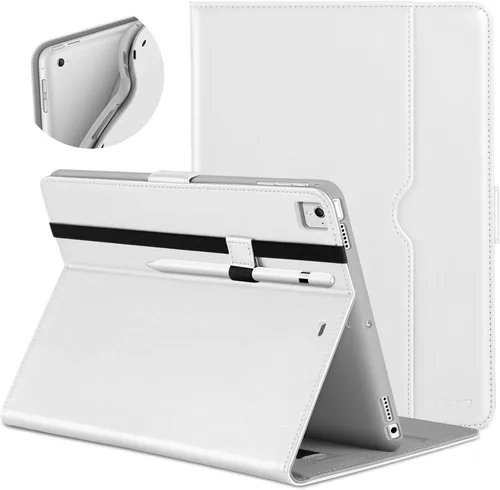 Vista 31 de DTTO para iPad de 9.7 pulgadas 5ª/6ª generación 2018/2017, funda con soporte para Apple Pencil, funda de cuero premium tipo folio con soporte