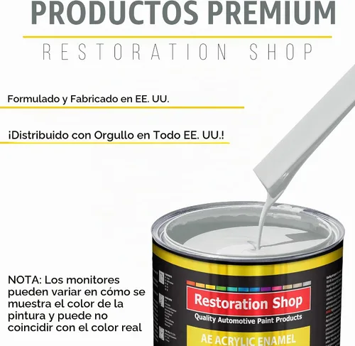 Vista 4 de Restoration Shop Championship - Pintura acrílica blanca esmaltada para automóviles, kit de galones