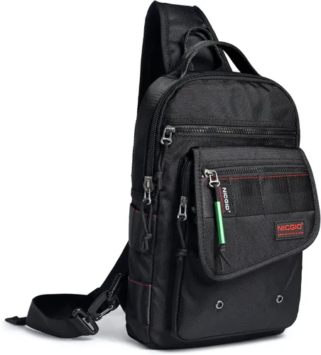 Vista 9 de NICGID Bolsos de bandolera, mochilas de hombro para el pecho, bolsos cruzados, bolsa de pecho al aire libre, mochila de viaje para hombres y mujeres