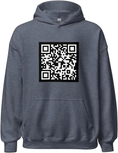 Vista 5 de NG Fuck You Funny Scannable QR Code - Sudadera con capucha unisex QRCode Negro