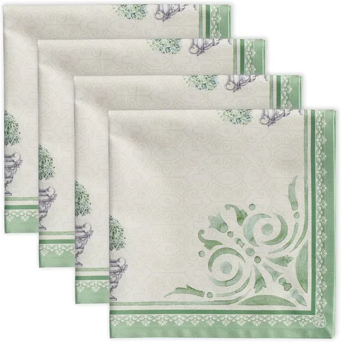 Vista 87 de Maison d' Hermine Juego de 4 servilletas de tela 100% algodón, suaves y duraderas, servilletas cuadradas reutilizables para uso diario, lavables