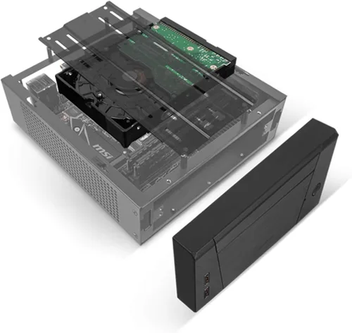 Vista 14 de Silverstone Funda Milo 10 Super Compact y Modular Mini-ITX, SST-ML10B