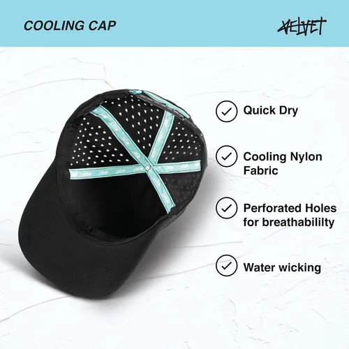 Vista 4 de Hydro - Gorra de béisbol impermeable para deportes, resistente al agua, para todos los días, golf, talla única, unisex, Negro