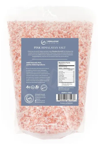Vista 2 de Himalayan Secrets Sal de roca rosa, tamaño a granel, grano grueso, 10