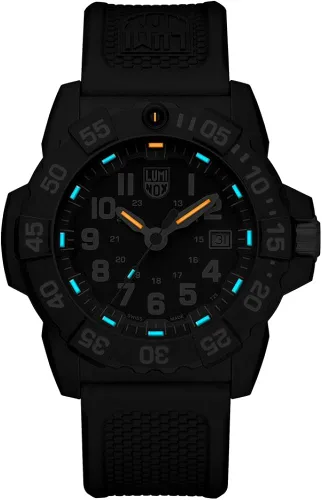 Vista 3 de Luminox Navy Seal - Reloj para hombre esfera negra serie XS35013500 resistente al agua de 6562ft funda y correa de carbono liviana visibilidad