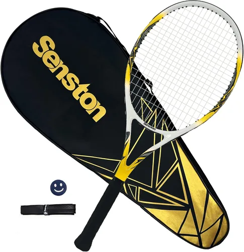 Vista 8 de Senston 27" Adult Tennis Racket, Durable Lightweight Vibration Dampening Anti-sweat ergonomic grip, aerospace aluminum frame, big sweet spot