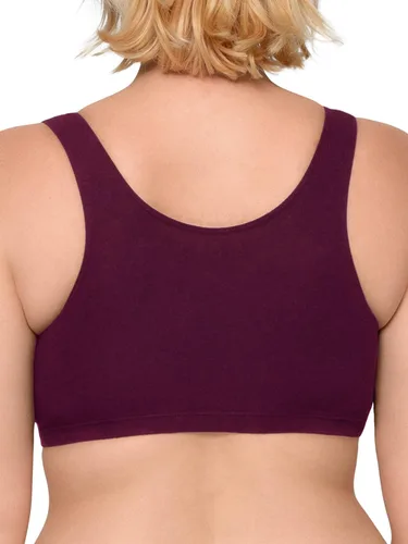 Vista 4 de Fruit of the Loom - Sujetador deportivo tipo camiseta para mujer que sostiene el busto, paquete económico